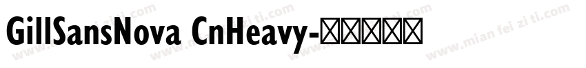 GillSansNova CnHeavy字体转换